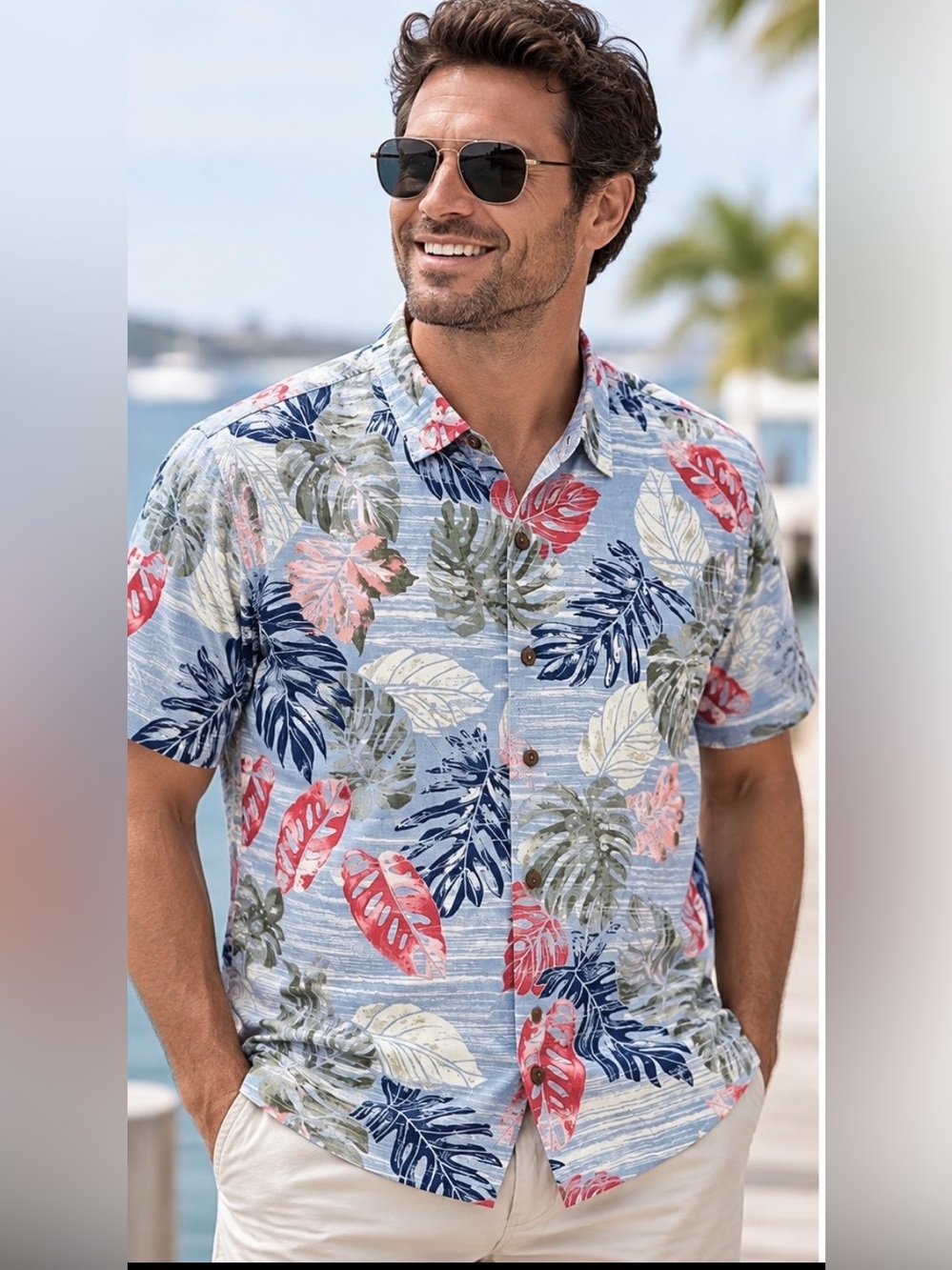 NEW! Tommy Bahama Men’s Silk IslandZone COOLMAX Hawaiian Shirt 2XL